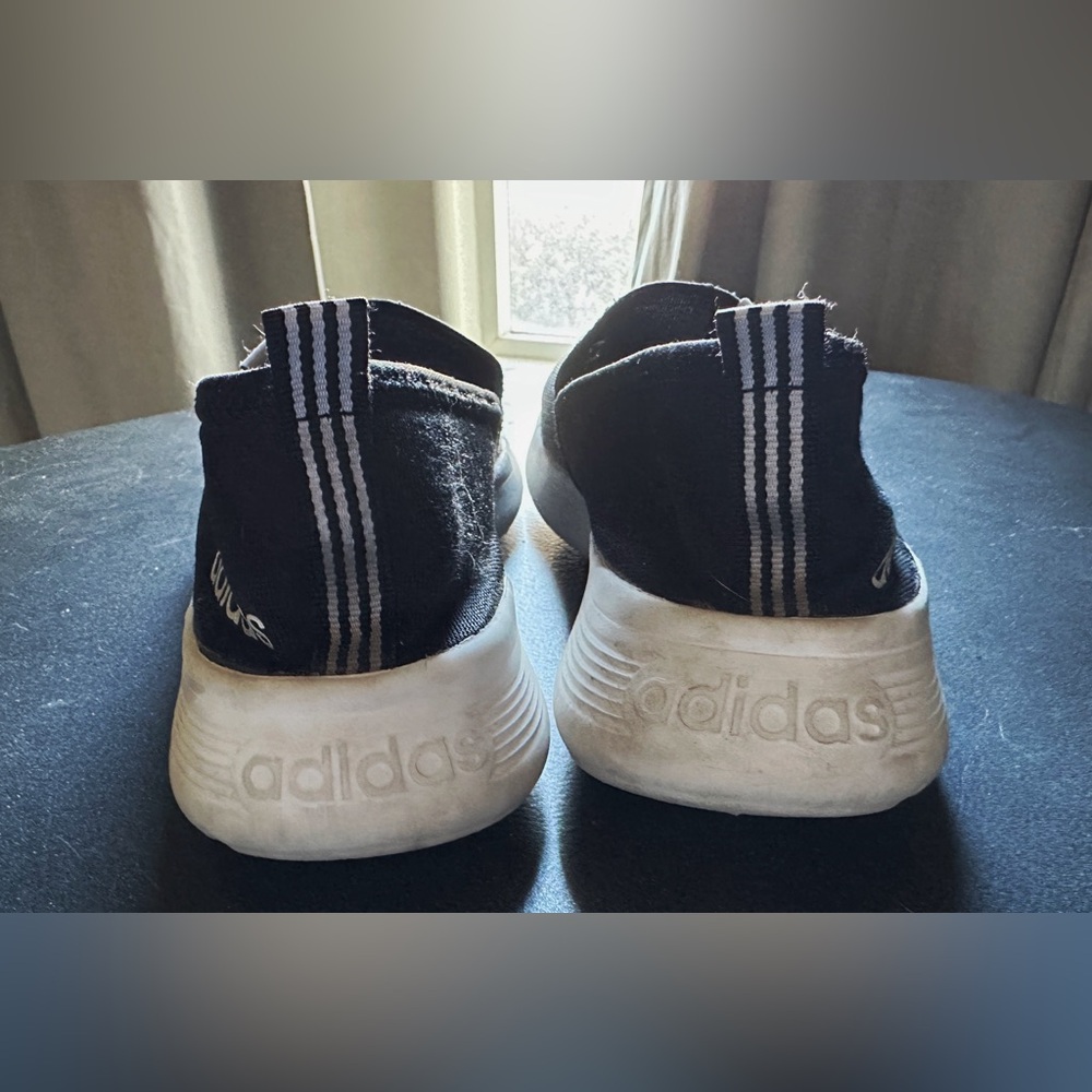 Adidas Women’s Black and White Slip-On Sneakers Size 10 - Picture 6 of 8